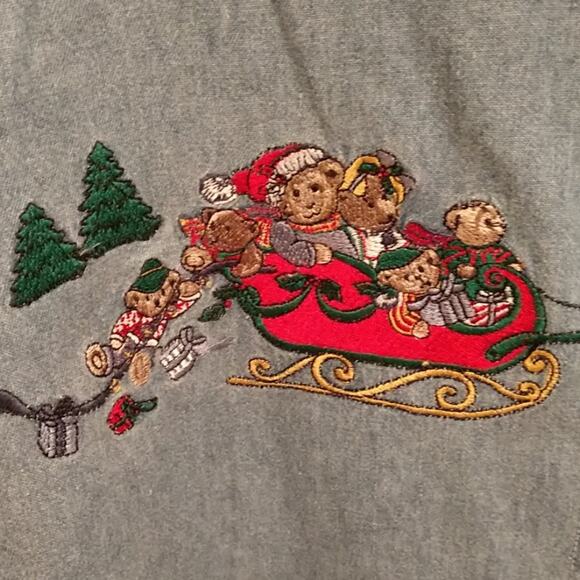 Faded Glory Woman Christmas Denim Shirt size 22 - Picture 6 of 8